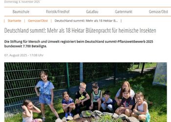 Gabot.de: Hinweis zum Deutschland summt!-Pflanzwettbewerb 2025