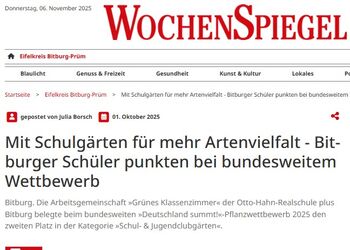WochenSpiegel: Hinweis zum Deutschland summt!-Pflanzwettbewerb 2025
